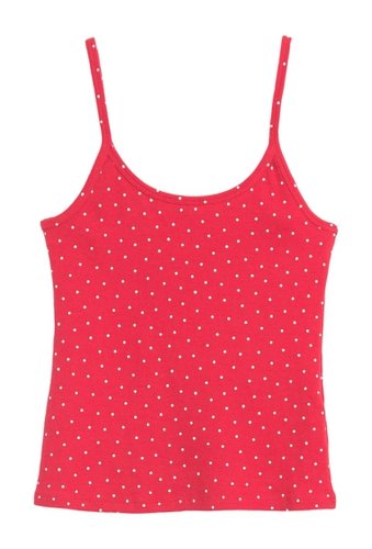 Imbracaminte femei abound printed ribbed knit camisole red saucy printed dot