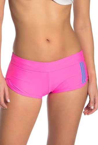 Imbracaminte femei adidas swimwear stripe swim shorts neon pink