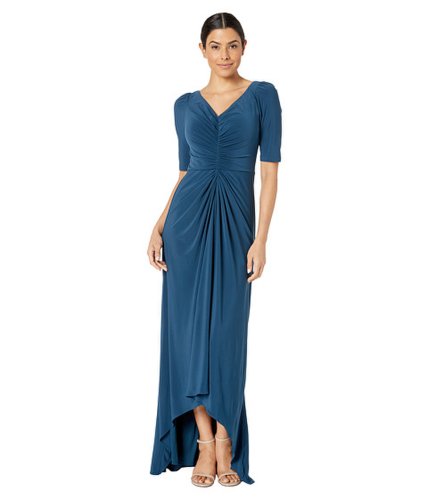 Imbracaminte femei adrianna papell puff 34 sleeve high-low jersey gown midnight teal