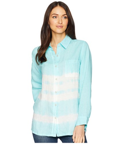 Imbracaminte femei allen allen tie-dye long sleeve shirt aquamarine