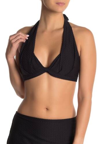 Imbracaminte femei athena halter textured bikini top black