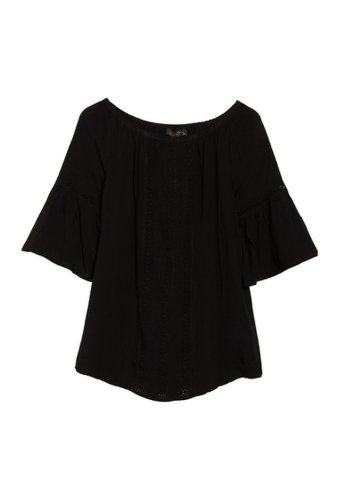 Imbracaminte femei athena off-the-shoulder knit panel cover-up dress black