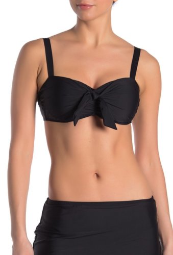 Imbracaminte femei athena ruched tie front bikini top black