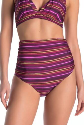 Imbracaminte femei athena tropical stripe ultra high waist bikini bottoms multi
