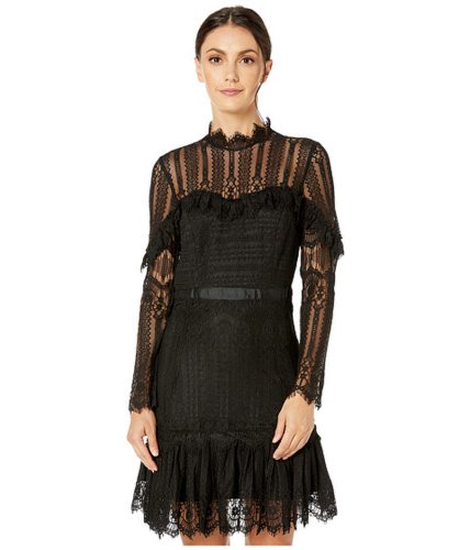 Imbracaminte femei bardot tessie lace dress black