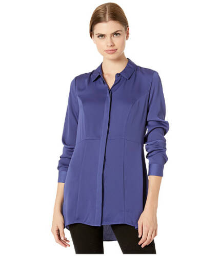 Imbracaminte femei bcbgeneration tunic length long sleeve woven top yqg1271736 twilight blue