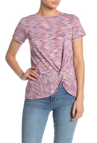 Imbracaminte femei bobeau rachelle striped side knot t-shirt mulberry spacedye