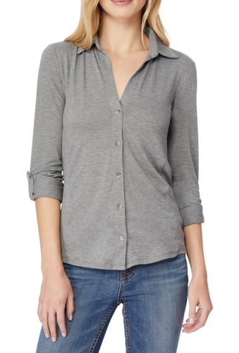 Imbracaminte femei c c california contrast inset button down shirt medium grey heather