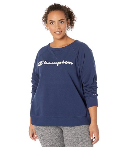 Imbracaminte femei champion plus heritage french terry crew - graphic athletic navy