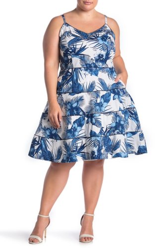Imbracaminte femei city chic hawaii tropical print dress plus size hawaii