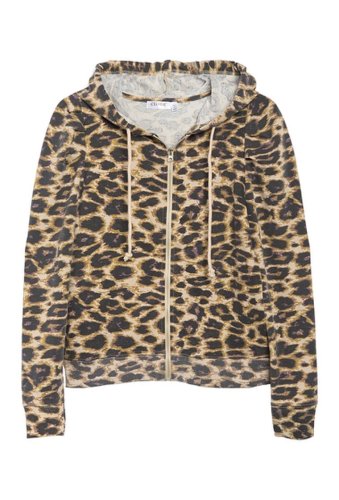 Imbracaminte femei cloth by design printed zip up hoodie cheetah