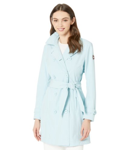 Imbracaminte femei colmar medium length softshell waisted belt trench jacket starlight blue