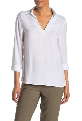 Imbracaminte femei cotton on bex split neck shirt white