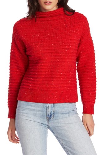 Imbracaminte femei court and rowe speckled ottoman turtleneck sweater bright rouge