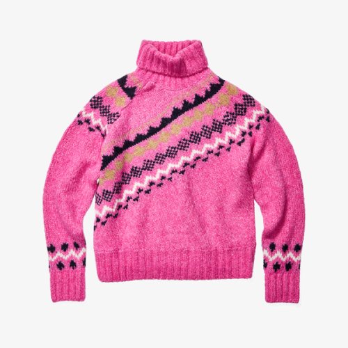 Imbracaminte femei derek lam 10 crosby diagonal fair isle turtleneck sweater pink multi