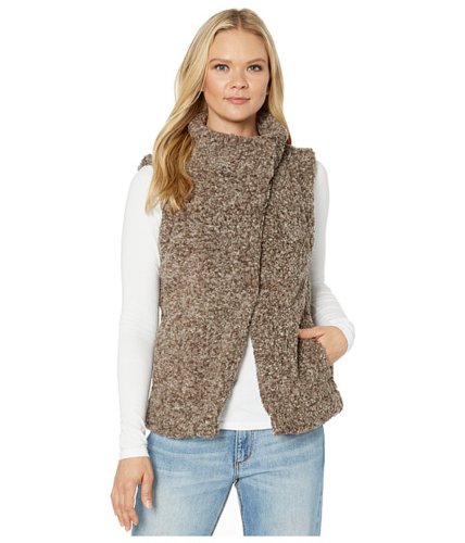 Imbracaminte femei dylan by true grit faux-shearling pile cozy vest with soft knit lining mocha