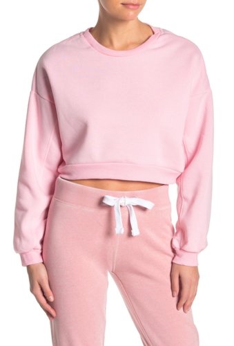 Imbracaminte femei electric yoga drop shoulder sleeve knit pullover pink