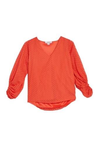Imbracaminte femei favlux textured ruched 34 sleeve top red