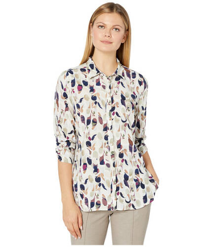 Imbracaminte femei fdj french dressing jeans autumn leaves print blouse with 34 rushed sleeves multi