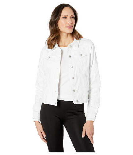 Imbracaminte femei fdj french dressing jeans statement denim tonal embroidered jean jacket white