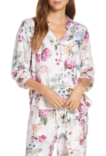 Imbracaminte femei flora nikrooz sleepwear moira printed sleep shirt ivory