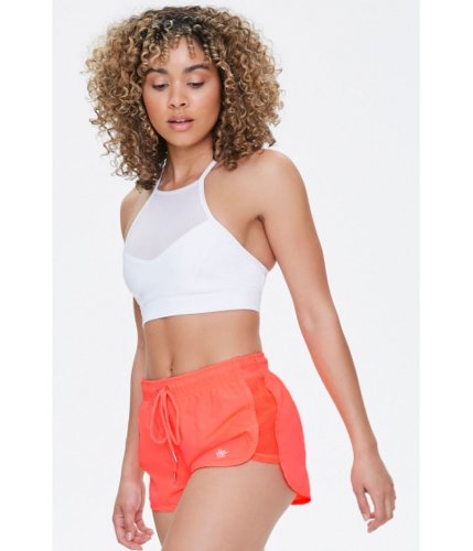 Imbracaminte femei forever21 active sheer mesh-trim shorts neon orange