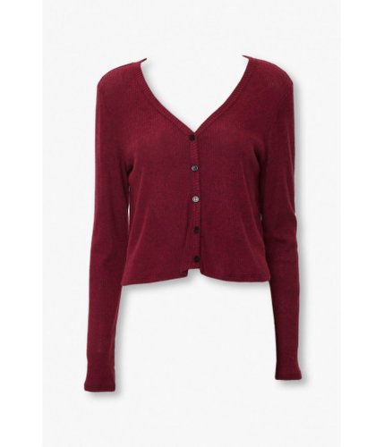 Imbracaminte femei forever21 brushed button-down top burgundy