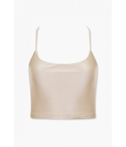 Imbracaminte femei forever21 caged cropped cami champagne