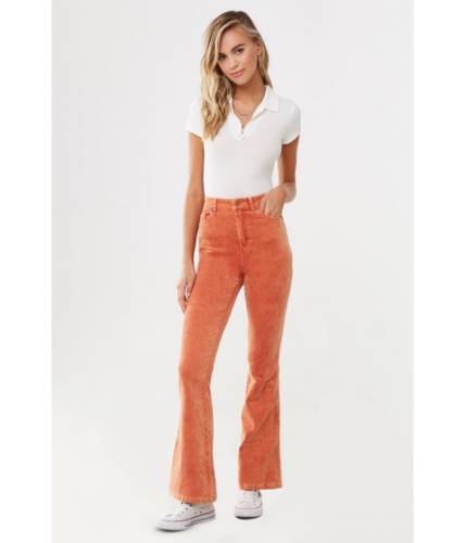 Imbracaminte femei forever21 corduroy flare pants ginger