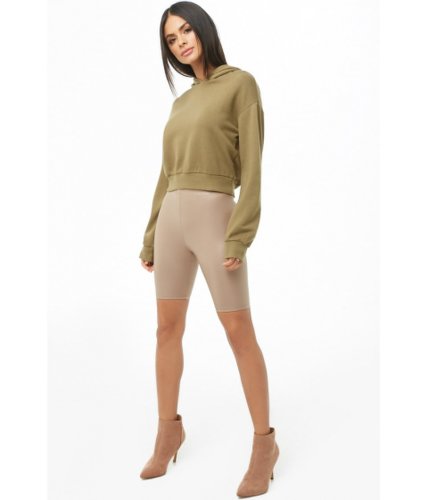 Imbracaminte femei forever21 dropped shoulders hoodie olive