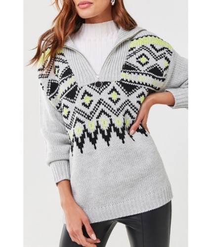 Imbracaminte femei forever21 fair isle knit pullover greyblack