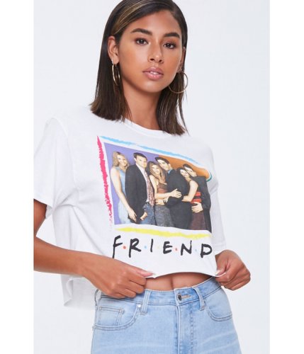 Imbracaminte femei forever21 friends graphic tee whitemulti