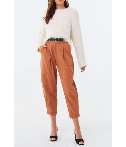 Imbracaminte femei forever21 high-rise ankle pants camel