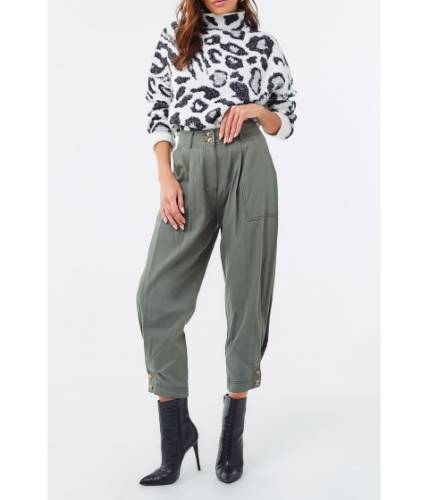 Imbracaminte femei forever21 high-rise ankle pants olive