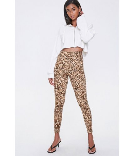 Imbracaminte femei forever21 leopard print leggings brownblack