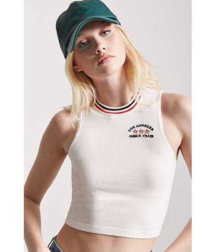 Imbracaminte femei forever21 los angeles girls club graphic top creamred