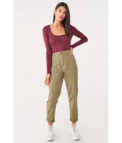 Imbracaminte femei forever21 marled crop top berry