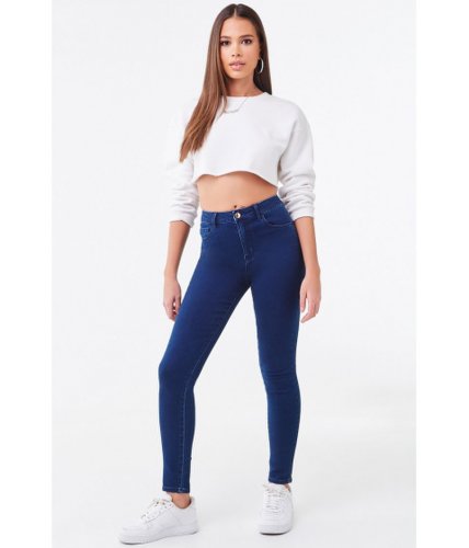 Imbracaminte femei forever21 mid-rise skinny jeans indigo