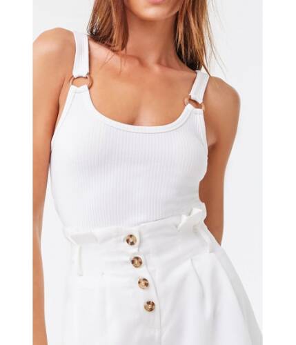 Imbracaminte femei forever21 o-ring accent top white