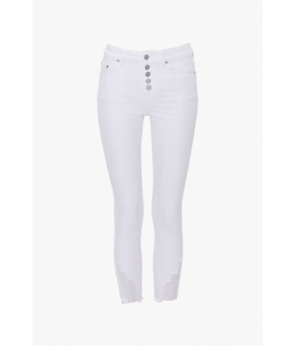 Imbracaminte femei forever21 recycled distressed skinny jeans white