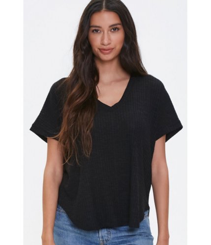 Imbracaminte femei forever21 ribbed knit dolphin tee black