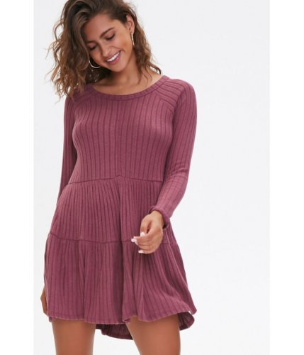 Imbracaminte femei forever21 ribbed knit mini dress berry