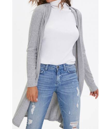 Imbracaminte femei forever21 ribbed open-front cardigan olivewhite