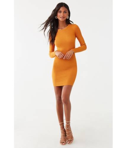 Imbracaminte femei forever21 ribbed sweater dress gold
