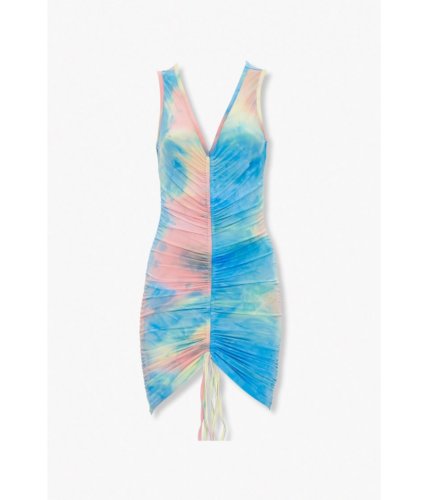 Imbracaminte femei forever21 ruched cloud wash bodycon dress bluemulti