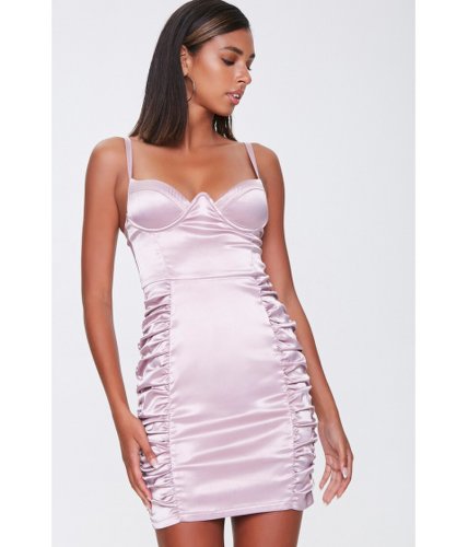 Imbracaminte femei forever21 ruched satin bodycon dress dusty pink