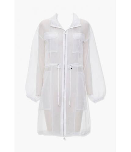 Imbracaminte femei forever21 sheer utility jacket white
