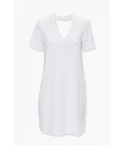 Imbracaminte femei forever21 shoulder pad shirt dress white