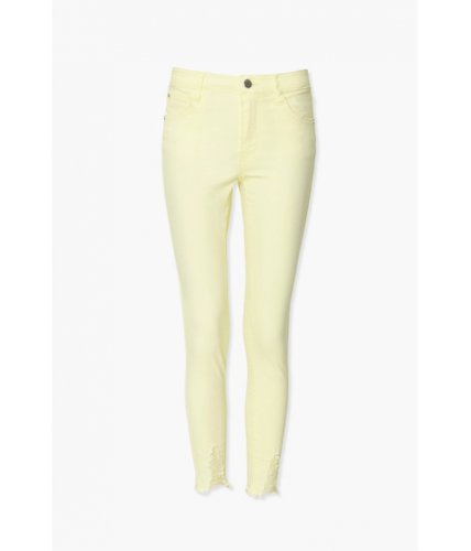 Imbracaminte femei forever21 skinny ankle jeans light yellow