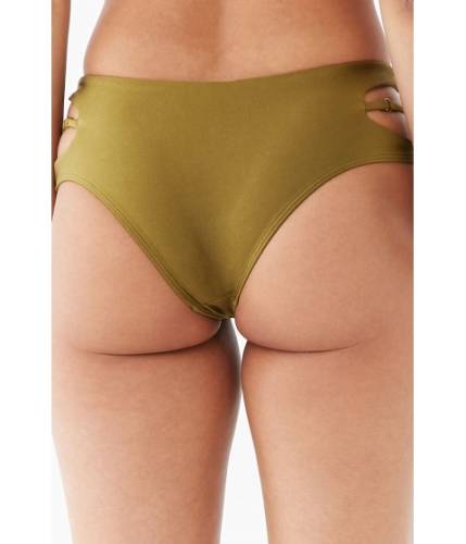 Imbracaminte femei forever21 strappy cutout bikini bottoms olive